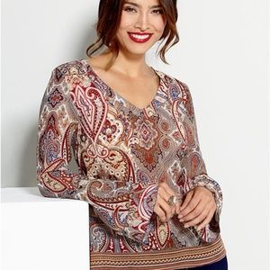 Fluttery transparent boho top